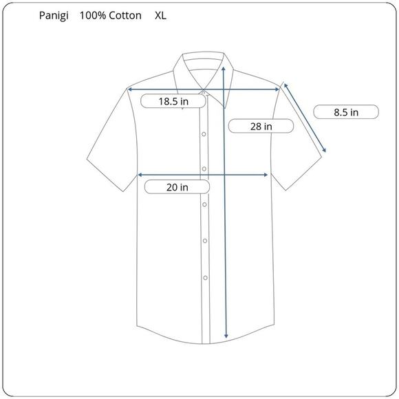 Panigi Men's Light Blue Polka Dot Short-Sleeve Shirt Size XL - Picture 8 of 8